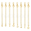 AHADERMAKER 24Pcs 8 Styles Brass Curb Chain Extenders KK-GA0001-52LG-1