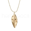 304 Stainless Steel Leaf Pendant Necklaces NJEW-JN05153-2