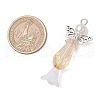 Acrylic with ABS Plastic Imitation Pearl Pendants PALLOY-JF03926-01-2