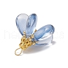 Dyed Glass Pendants PALLOY-MZ00658-6