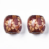Printed Natural Wood Beads WOOD-S053-60-1