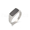 316L Stainless Steel Natural Gemstone Finger Rings for Women RJEW-U054-02C-02P-4