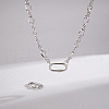   2Pcs Rhodium Plated 925 Sterling Silver Locking Carabiner Clasps STER-PH0002-42-5