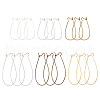 Brass Hoop Earrings Findings Kidney Ear Wires KK-TA0007-10-1