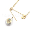 Natural Pearl Pendant Necklaces NJEW-JN03018-01-4