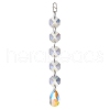 Christmas Glass Octagon Beads Hanging Suncatchers HJEW-JM02269-3