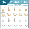   200Pcs 10 Styles Brass Bead Tips FIND-PH0020-84-2