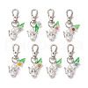 Flower Angel ABS Plastic Imitation Pearl & Acrylic Pendant Decorations HJEW-JM02989-2