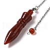 Dyed & Heated Natural Carnelian Pointed Dowsing Pendulums G-F758-F02-P-2