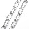 Tarnish Resistant 304 Stainless Steel Paperclip Chain Bracelets STAS-P001-59P-2