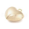 Three-Dimensional Heart Brass Pendants KK-V006-03G-01-3