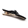 Cellulose Acetate & Iron Alligator Hair Clips AJEW-K047-01G-03-3