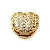 Brass Micro Pave Clear Cubic Zirconia Locket Pendants KK-B131-05G-1