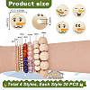   80Pcs 4 Styles Snowman Theme Printed Wood European Beads WOOD-PH0003-04B-2
