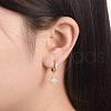 Brass Micro Pave Clear Cubic Zirconia Huggie Hoop Earrings EJEW-JE04380-01-4