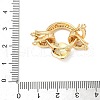 Brass Micro Pave Clear Cubic Zirconia Fold Over Clasps KK-U059-47G-3