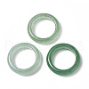Natural Green Aventurine Plain Band Ring RJEW-P044-01A-06-1
