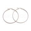 Tarnish Resistant 201 Stainless Steel Big Hoop Earrings with 304 Stainless Steel Pins for Women EJEW-E146-07P-A-1