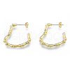 Bamboo Joint Ring Brass Stud Earring for Women EJEW-N011-102-2