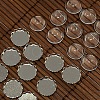 9.5~10mm Clear Domed Glass Cabochon Cover for Flat Round DIY Photo Brass Cabochon Making DIY-X0103-P-1