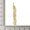 Brass Micro Pave Cubic Zirconia Pendants KK-Z042-19G-01-3