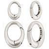 Beebeecraft 2Pcs 2 Size 925 Sterling Silver Spring Gate Rings STER-BBC0001-75-1