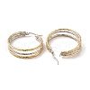 Two Tone 304 Stainless Steel Triple Circle Hoop Earrings for Women EJEW-I273-01GP-2