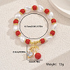 Mother's Day Brass Micro Pave Cubic Zirconia Charm Bracelets LE4038-1-2