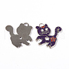 Alloy Enamel Kitten Pendants ENAM-P033-3-2