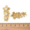 304 Stainless Steel & ABS Plastic Imitation Pearl 3 Flowers Stud Earrings EJEW-S253-21G-5