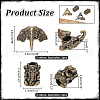  4Pcs 4 Style Brass EDC European Beads FIND-NB0005-02-2