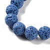 Synthetic Lava Rock Dyed Beads Strands G-H311-08C-09-4