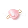 14Pcs 14 Styles Imitation Pearl Acrylic Heart Connector Charms PALLOY-JF03916-6