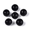 Spray Painted Round Natural Schima Wood Beads WOOD-A018-14mm-03-1