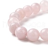 Natural Rose Quartz Bead Stretch Bracelets X-BJEW-K212-C-045-3