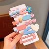 Flower Plastic Snap Hair Clips PW-WGC3104-05-1