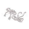 Brass Micro Pave Clear Cubic Zirconia Pendants KK-S376-17C-P-2