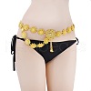 Alloy Hollow Flower Link Chain Waist Belly Chains for Women FS-WG632FD-01-3
