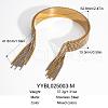 European and American Style Fringed Stainless Steel Cuff Bangles for Women OT8697-3-3