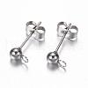 304 Stainless Steel Stud Earring Findings STAS-G059-21-1