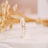 Rectangle Stainless Steel Crystal Rhinestone & Ceramic Finger Rings FS-WG8E554-04-1
