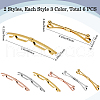 Gorgecraft 6Pcs 6 Styles Brass Tie Clips for Men FIND-GF0006-84-2