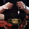AHADEMAKER 1Pc Cone/Spike/Pendulum Natural Rose Quartz Stone Pendants DIY-GA0004-55C-5