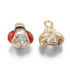 Alloy Rhinestones Enamel Pendants ENAM-T009-53B-RS-2