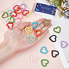 SUNNYCLUE 26Pcs 13 Colors Zinc Alloy Spring Gate Rings AJEW-SC0003-03-3