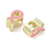 Brass Enamel European Beads KK-K298-04A-G-2