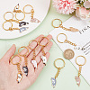 12Pcs 6 Colors Cute Cat Alloy Enamel Charm Keychains KEYC-PH01512-3