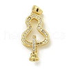 Rack Plating Brass Micro Pave Cubic Zirconia Fold Over Clasps KK-K386-07G-1