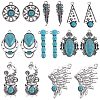 SUNNYCLUE 16Pcs 8 Styles Synthetic Turquoise Alloy Pendants FIND-SC0009-11-1