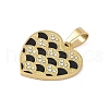 Ion Plating(IP) 304 Stainless Steel Enamel Rhinestone Pendants STAS-Q325-02C-G-2